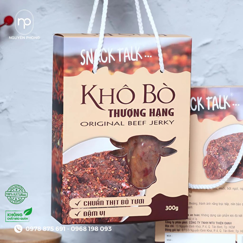 Hộp khô bò có quai xách hai bên